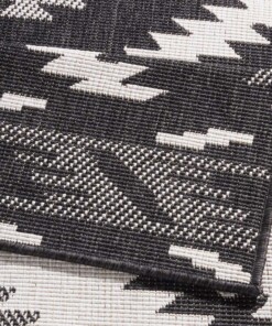 Loper binnen & buiten ruiten Malibu - zwart/crème - close up, thumbnail