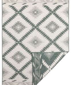 Binnen & buiten vloerkleed ruiten Malibu - groen/crème - overzicht boven, thumbnail Binnen & buiten vloerkleed ruiten Malibu - groen/crème - overzicht boven, thumbnail