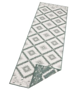 Loper binnen & buiten ruiten Malibu - groen/crème - overzicht schuin, thumbnail