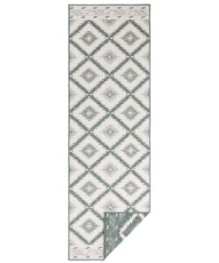 Loper binnen & buiten ruiten Malibu - groen/crème - overzicht boven, thumbnail