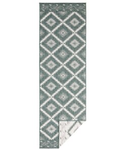 Loper binnen & buiten ruiten Malibu - groen/crème - overzicht boven, thumbnail