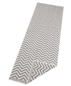 Loper binnen & buiten zigzag Palma -grijs/crème - overzicht schuin, thumbnail Loper binnen & buiten zigzag Palma -grijs/crème - overzicht schuin, thumbnail