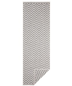 Loper binnen & buiten zigzag Palma -grijs/crème - overzicht boven, thumbnail Loper binnen & buiten zigzag Palma -grijs/crème - overzicht boven, thumbnail