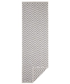 Loper binnen & buiten zigzag Palma -grijs/crème - overzicht boven, thumbnail Loper binnen & buiten zigzag Palma -grijs/crème - overzicht boven, thumbnail