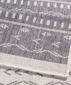 Loper binnen & buiten Kuba - grijs/crème - close up, thumbnail