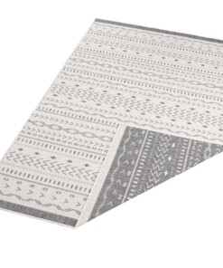 Binnen & buiten vloerkleed Kuba - grijs/crème - overzicht schuin, thumbnail Binnen & buiten vloerkleed Kuba - grijs/crème - overzicht schuin, thumbnail