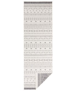 Loper binnen & buiten Kuba - grijs/crème - overzicht boven, thumbnail