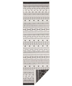 Loper binnen & buiten Kuba - zwart/crème - overzicht boven, thumbnail Loper binnen & buiten Kuba - zwart/crème - overzicht boven, thumbnail