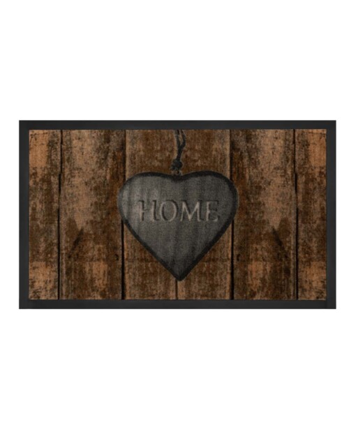 Deurmat "Shabby Home" - bruin/grijs- wasbaar 30°C - overzicht boven