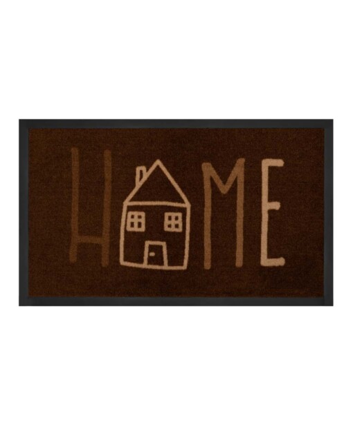 Deurmat "Easy Home" - bruin/crème - wasbaar 30°C - overzicht boven