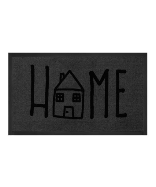 Deurmat "Easy Home" - grijs/antraciet - wasbaar 30°C - overzicht boven