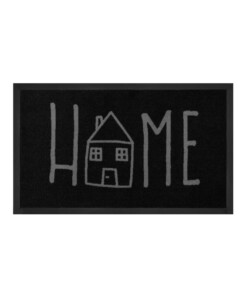 Deurmat "Easy Home" - Antraciet/grijs - wasbaar 30°C - overzicht boven, thumbnail