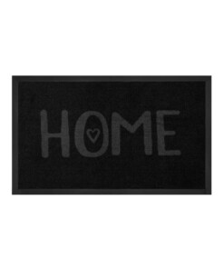 Deurmat "Lovely Home" - Antraciet/grijs - wasbaar 30°C - overzicht boven, thumbnail
