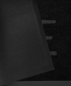 Deurmat "Lovely Home" - Antraciet/grijs - wasbaar 30°C - close up, thumbnail