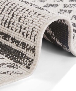 Loper binnen & buiten Biri - zwart/crème - close up, thumbnail Loper binnen & buiten Biri - zwart/crème - close up, thumbnail