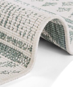 Binnen & Buiten vloerkleed Biri - groen/crème - close up, thumbnail Binnen & Buiten vloerkleed Biri - groen/crème - close up, thumbnail