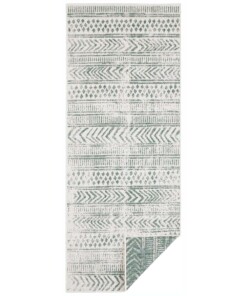 Loper binnen & buiten Biri - groen/crème - overzicht boven, thumbnail