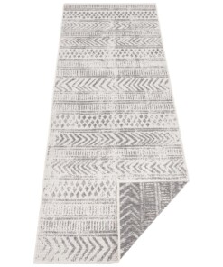 Loper binnen & buiten Biri - grijs/crème - overzicht schuin, thumbnail