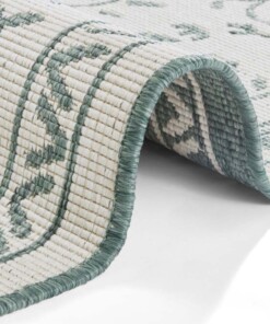 Binnen & Buiten vloerkleed Leyte - groen/crème - close up, thumbnail Binnen & Buiten vloerkleed Leyte - groen/crème - close up, thumbnail