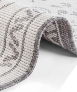 Binnen & Buiten vloerkleed Leyte - grijs/crème - close up, thumbnail Binnen & Buiten vloerkleed Leyte - grijs/crème - close up, thumbnail