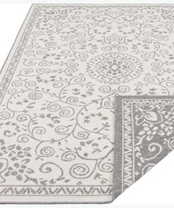 Binnen & Buiten vloerkleed Leyte - grijs/crème - overzicht schuin, thumbnail Binnen & Buiten vloerkleed Leyte - grijs/crème - overzicht schuin, thumbnail