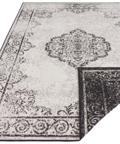 Vintage buitenvloerkleed Cebu - zwart/crème - overzicht schuin, thumbnail Vintage buitenvloerkleed Cebu - zwart/crème - overzicht schuin, thumbnail