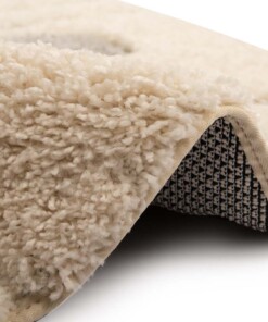 Kinderkamer vloerkleed Lion Lucky - grijs/crème - close up