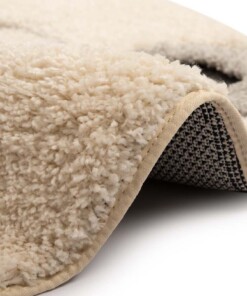 Kinderkamer vloerkleed Panda Pierre - crème/zwart - close up