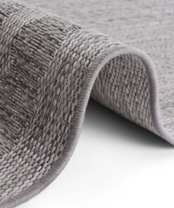 Binnen & buiten vloerkleed ruiten Limonero - lichtgrijs - close up, thumbnail