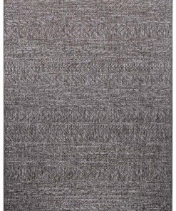 Binnen & buiten vloerkleed ruiten Granado - Donkergrijs - overzicht boven, thumbnail