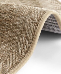 Jute buitenkleed rond Almendro - beige/bruin - close up, thumbnail