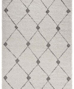 Hoogpolig vloerkleed geruit Create- crème/donkergrijs - overzicht boven, thumbnail Hoogpolig vloerkleed geruit Create- crème/donkergrijs - overzicht boven, thumbnail