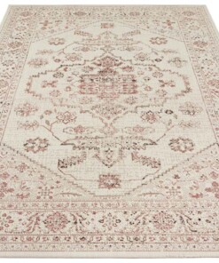 Binnen & buiten vloerkleed vintage Navarino - crème/roze - overzicht schuin, thumbnail Binnen & buiten vloerkleed vintage Navarino - crème/roze - overzicht schuin, thumbnail