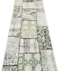 Binnen & buiten vloerkleed patchwork Symi - groen/crème - overzicht schuin, thumbnail Binnen & buiten vloerkleed patchwork Symi - groen/crème - overzicht schuin, thumbnail