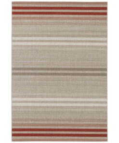 Binnen & buiten vloerkleed strepen Paros - rood/grijs - overzicht boven, thumbnail Binnen & buiten vloerkleed strepen Paros - rood/grijs - overzicht boven, thumbnail