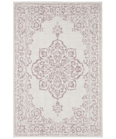 Binnen & buiten vloerkleed vintage Tilos - crème/roze - overzicht boven, thumbnail Binnen & buiten vloerkleed vintage Tilos - crème/roze - overzicht boven, thumbnail