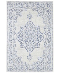 Binnen & buiten vloerkleed vintage Tilos - crème/blauw - overzicht boven, thumbnail Binnen & buiten vloerkleed vintage Tilos - crème/blauw - overzicht boven, thumbnail