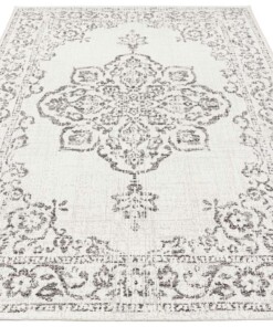 Binnen & buiten vloerkleed vintage Tilos - crème/antraciet - overzicht schuin, thumbnail Binnen & buiten vloerkleed vintage Tilos - crème/antraciet - overzicht schuin, thumbnail