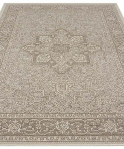 Binnen & buiten vloerkleed vintage Anjara - taupe/beige - overzicht schuin, thumbnail Binnen & buiten vloerkleed vintage Anjara - taupe/beige - overzicht schuin, thumbnail