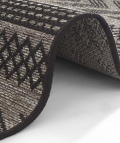 Buitenkleed Sidon - antraciet/beige - close up