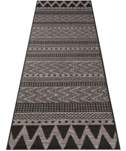 Buitenkleed Sidon - antraciet/beige - overzicht schuin, thumbnail