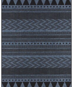 Buitenkleed Sidon - azuur/antraciet - overzicht boven, thumbnail