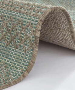 Buitenkleed Sidon - groen/taupe - close up, thumbnail