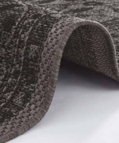 Binnen & buiten vloerkleed Konya - grijs/antraciet - close up, thumbnail