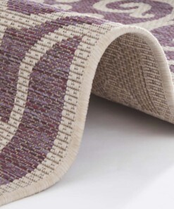 Binnen & buiten vloerkleed Nebo - paars/taupe - close up, thumbnail