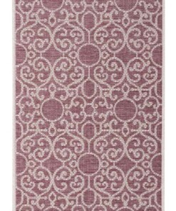 Binnen & buiten vloerkleed Nebo - paars/taupe - overzicht boven, thumbnail