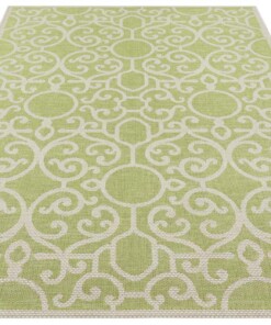 Binnen & buiten vloerkleed Nebo - groen/taupe - overzicht schuin, thumbnail