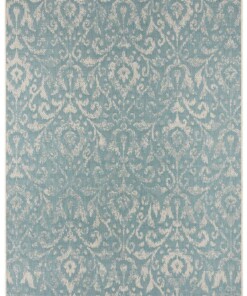 Binnen & buiten vloerkleed Hatta - turquoise/taupe - overzicht boven, thumbnail