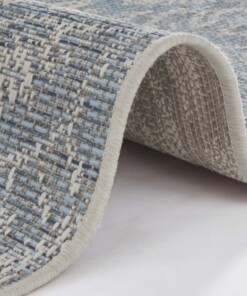 Binnen & buiten vloerkleed Choy - azuur/taupe - close up, thumbnail Binnen & buiten vloerkleed Choy - azuur/taupe - close up, thumbnail