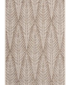 Binnen & buiten vloerkleed Pella - taupe/beige - overzicht boven, thumbnail